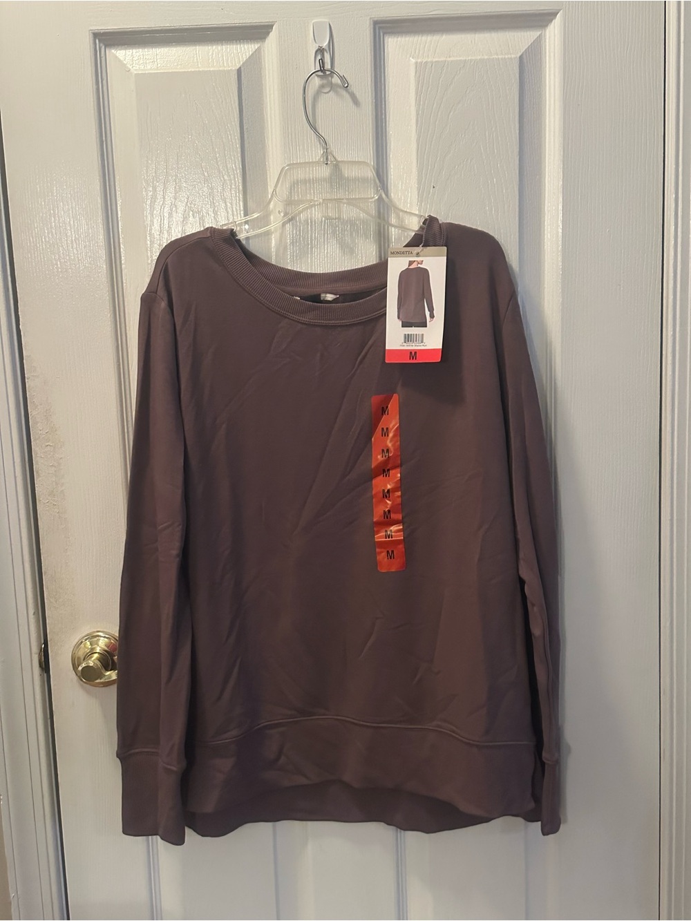 Mondetta Mauve-Brown Crewneck Pullover